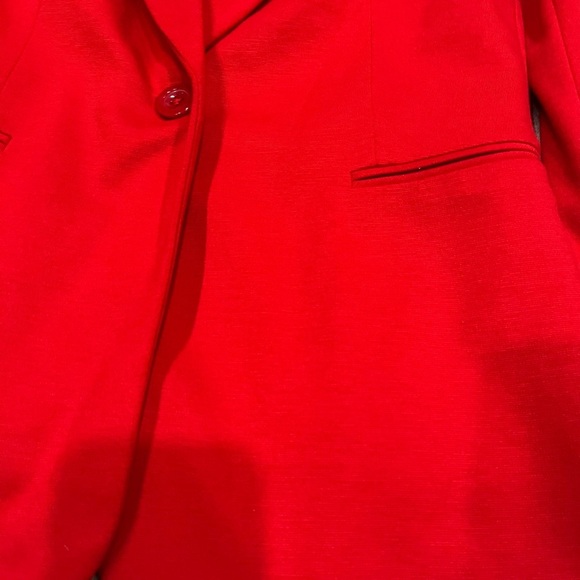 [S]Kenneth Cole Select Women's Red Blazer One Button Lined Career Preppy NWOT - Picture 3 of 12